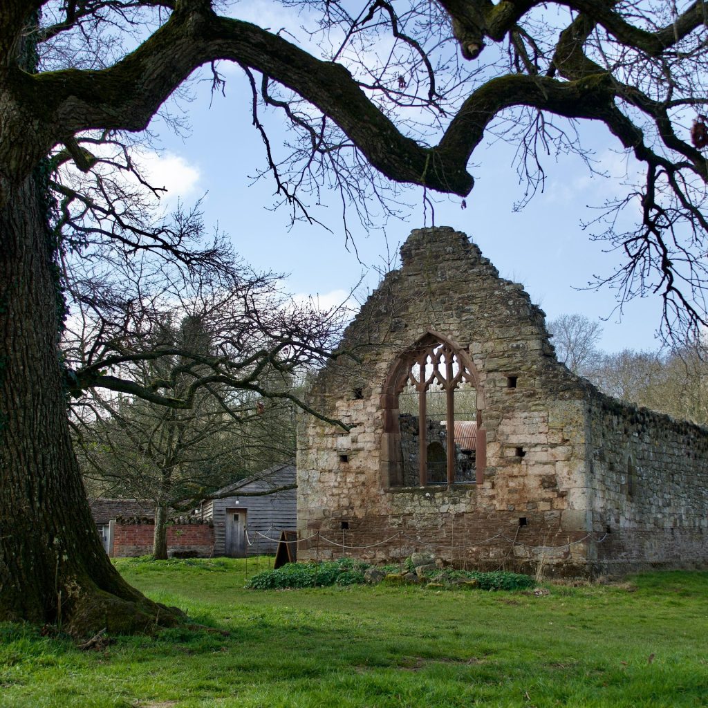 Abandoned church ruins representing the beginning and end of Santiago's journey in The Alchemist