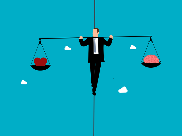 Businessman standing alone at a crossroads representing skin in the game and corporate risk